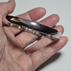Vintage Monet Silver Tone Bangle Bracelet 7.75"